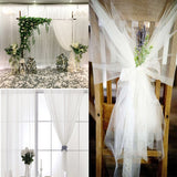 10m Crystal Tulle White Spool Sheer Organza Tulle Fabric for Wedding tulle Mariage Arch Decoration Party DIY Tulle Table Skirt