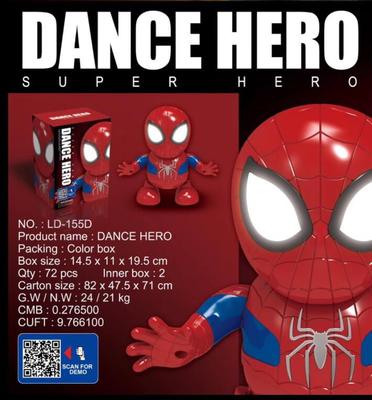 New LED Light Music Dancing spiderman Electric Robot Toy Children Iron Man Bumblebee Electronique for Boy Kid birthday gift