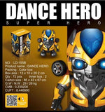 New LED Light Music Dancing spiderman Electric Robot Toy Children Iron Man Bumblebee Electronique for Boy Kid birthday gift