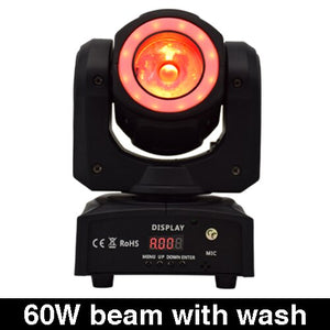 60w led 2in1 beam moving head light stage light with halo jeux de lumieres dj 4pcs/lot