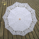Lace Sun Umbrella Parasol Embroidery Bride Umbrella White Ivory Wedding Umbrella Ombrelle Dentelle Parapluie Mariage Decorative