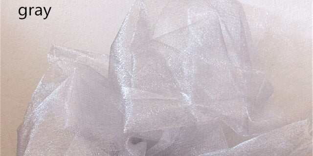48CMx5M Tulle Roll Crystal Fabric Organza Tulle Roll Spool Wedding Decoration Birthday Party Kids Baby Shower Decoration Mariage