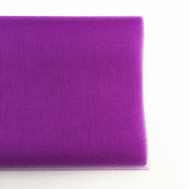 48CMx5M Tulle Roll Crystal Fabric Organza Tulle Roll Spool Wedding Decoration Birthday Party Kids Baby Shower Decoration Mariage