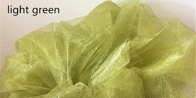 48CMx5M Tulle Roll Crystal Fabric Organza Tulle Roll Spool Wedding Decoration Birthday Party Kids Baby Shower Decoration Mariage