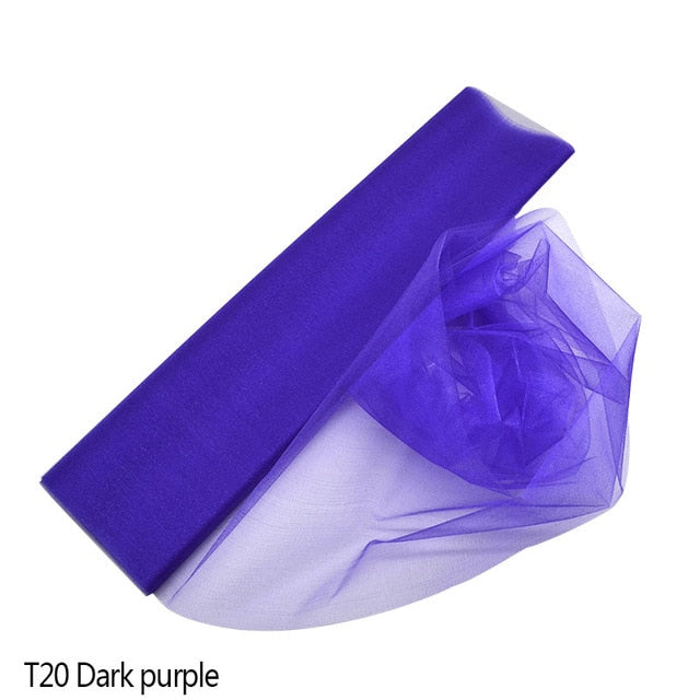 10m Crystal Tulle White Spool Sheer Organza Tulle Fabric for Wedding tulle Mariage Arch Decoration Party DIY Tulle Table Skirt