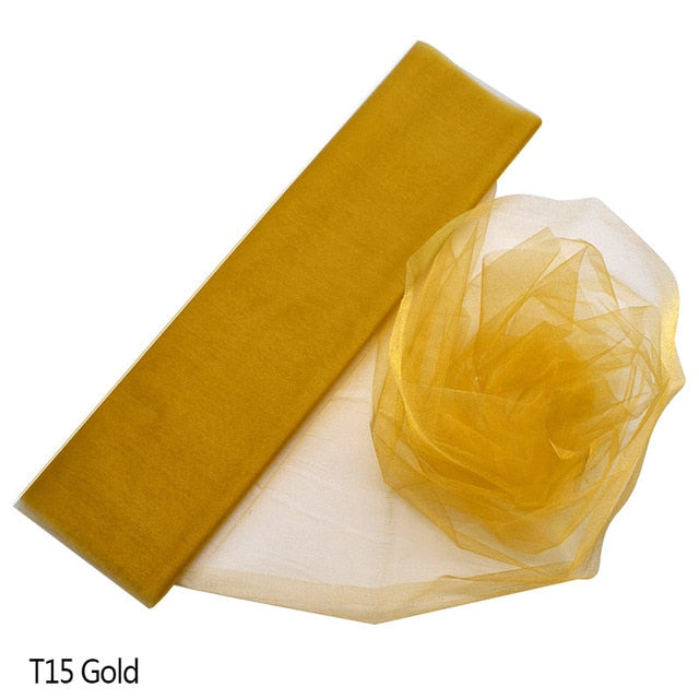 10m Crystal Tulle White Spool Sheer Organza Tulle Fabric for Wedding tulle Mariage Arch Decoration Party DIY Tulle Table Skirt