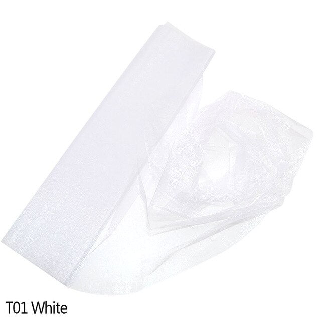 10m Crystal Tulle White Spool Sheer Organza Tulle Fabric for Wedding tulle Mariage Arch Decoration Party DIY Tulle Table Skirt