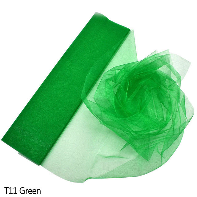 10m Crystal Tulle White Spool Sheer Organza Tulle Fabric for Wedding tulle Mariage Arch Decoration Party DIY Tulle Table Skirt