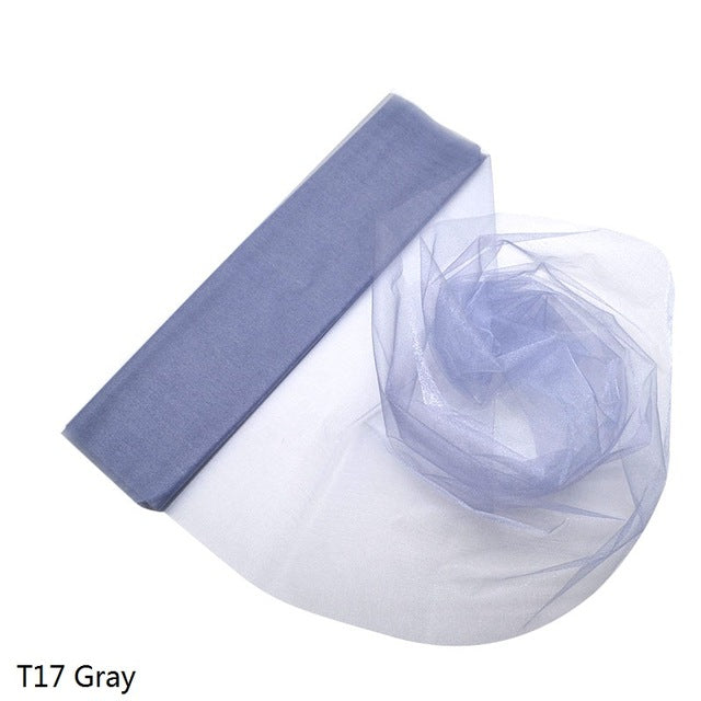 10m Crystal Tulle White Spool Sheer Organza Tulle Fabric for Wedding tulle Mariage Arch Decoration Party DIY Tulle Table Skirt