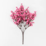 Silk Gypsophila Artificial Flowers for Decoration Home Plastic Stem Bride Wedding Bouquet Mariage Cherry Blossom Fake Flower DIY