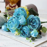 2019 Beautiful Rose Peony Artificial Silk Flowers small bouquet flores home party spring wedding decoration mariage fake Flower