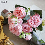 2019 Beautiful Rose Peony Artificial Silk Flowers small bouquet flores home party spring wedding decoration mariage fake Flower