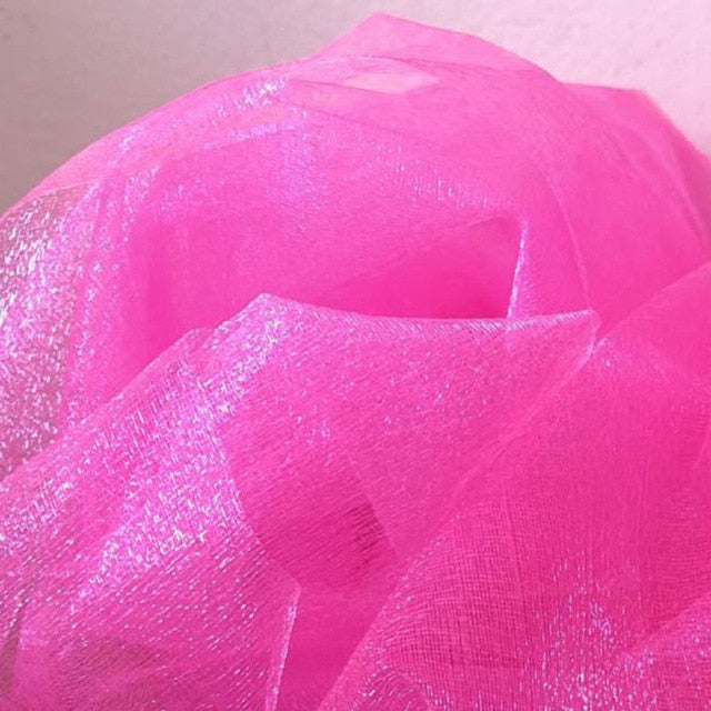 48cmx5m Mariage Crystal Yarn Tulle Roll Sheer Wedding Backdrop Decoration Organza Fabric Chair Sash Table Skirt DIY Supplies