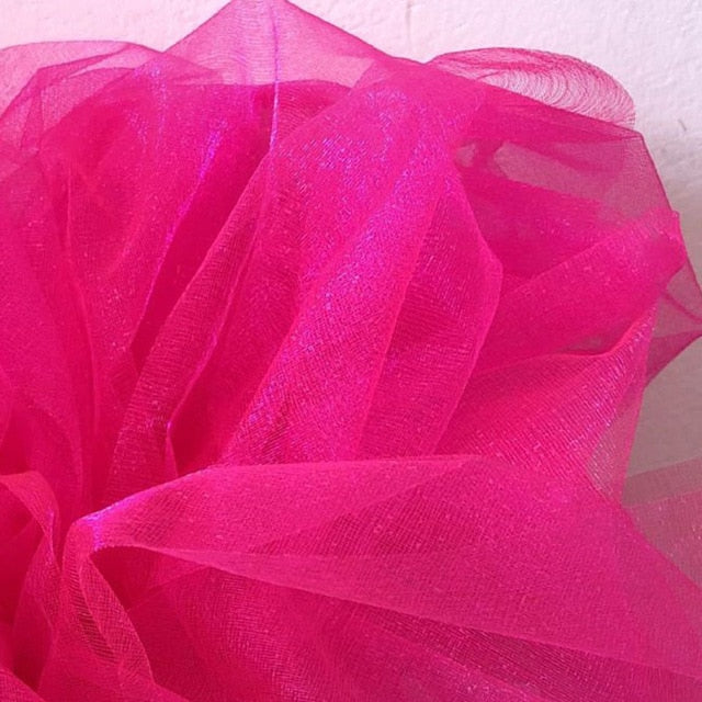 48cmx5m Mariage Crystal Yarn Tulle Roll Sheer Wedding Backdrop Decoration Organza Fabric Chair Sash Table Skirt DIY Supplies