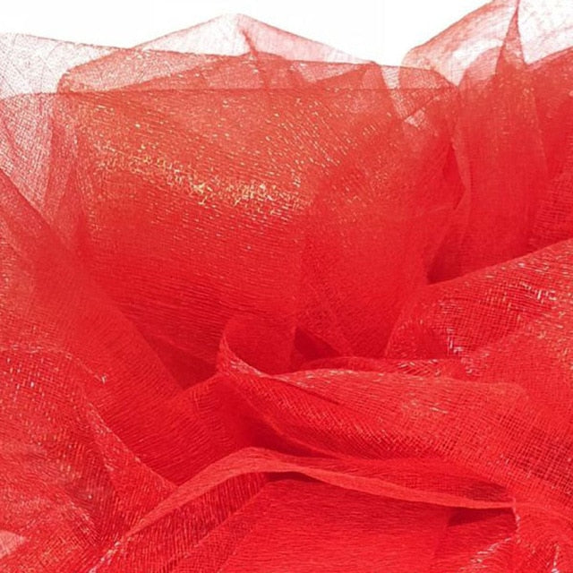 48cmx5m Mariage Crystal Yarn Tulle Roll Sheer Wedding Backdrop Decoration Organza Fabric Chair Sash Table Skirt DIY Supplies