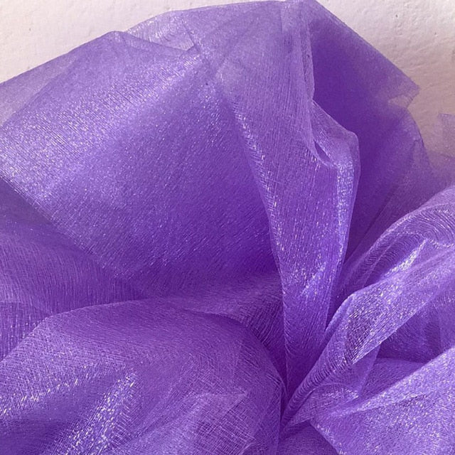 48cmx5m Mariage Crystal Yarn Tulle Roll Sheer Wedding Backdrop Decoration Organza Fabric Chair Sash Table Skirt DIY Supplies