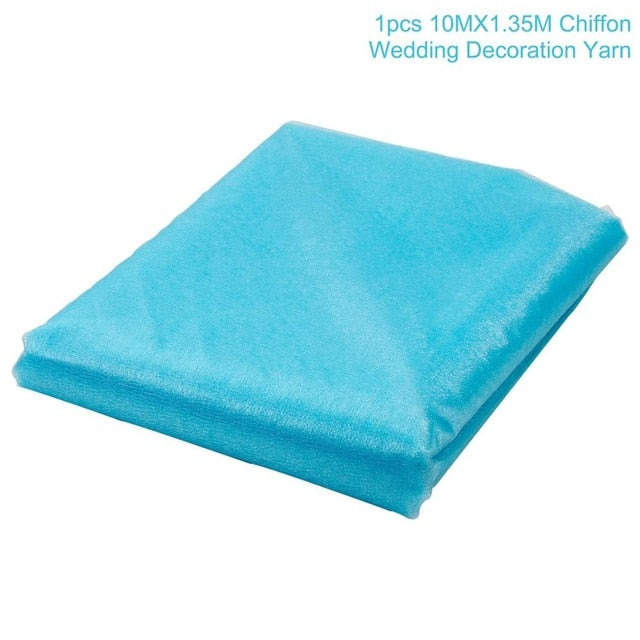 QIFU Yarn Crystal Tulle Organza Wedding Arch Decor Garden Pergolas Garden Arch Decor Wedding Background Wall Decor Mariage