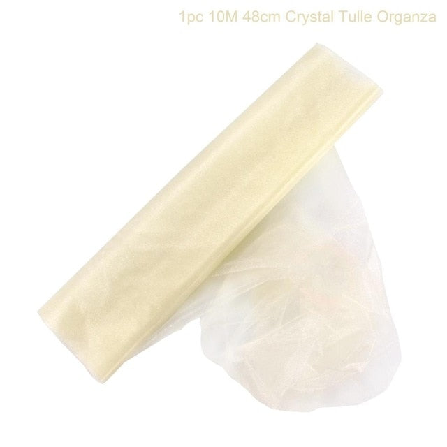 QIFU Yarn Crystal Tulle Organza Wedding Arch Decor Garden Pergolas Garden Arch Decor Wedding Background Wall Decor Mariage