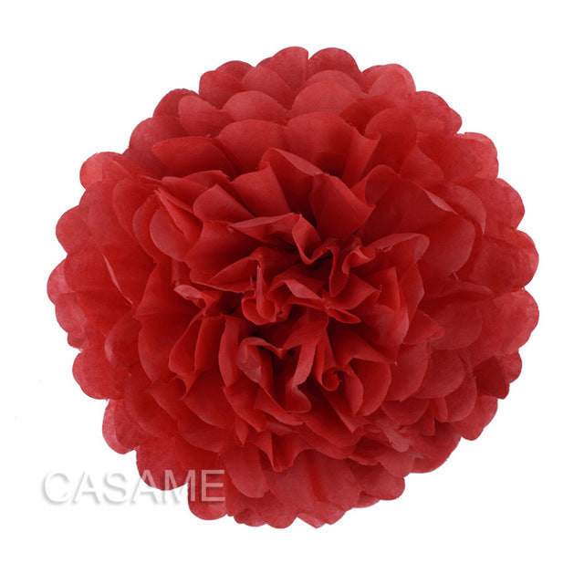10 pcs 4 inches 10 cm Tissue Paper Pom Poms Flowers Balls baby Shower Party Decoration pompoms pompom ball festival Mariage