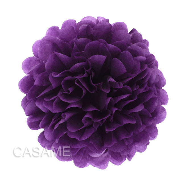 10 pcs 4 inches 10 cm Tissue Paper Pom Poms Flowers Balls baby Shower Party Decoration pompoms pompom ball festival Mariage
