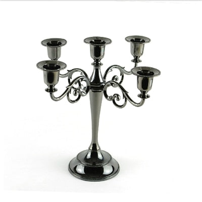 Silver/Gold/Bronze/Black 3-Arms Metal Pillar Candle Holders Candlestick Wedding Decoration Stand Mariage Home Decor Candelabra