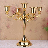 Silver/Gold/Bronze/Black 3-Arms Metal Pillar Candle Holders Candlestick Wedding Decoration Stand Mariage Home Decor Candelabra