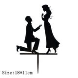 Cakelove 1Pcs Wedding Cake Topper Bride Groom Mr Mrs Acrylic Black Gold Cake Toppers Wedding Decoration Mariage Party Supplies