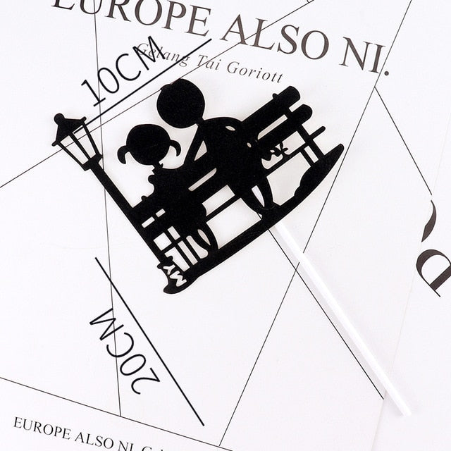 Cakelove 1Pcs Wedding Cake Topper Bride Groom Mr Mrs Acrylic Black Gold Cake Toppers Wedding Decoration Mariage Party Supplies