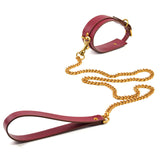 Sexy PU Leather Chain Collar with Leash BDSM Bondage Fetishs Necklace Adult Lingerie Sex Accessories for Woman Jeux Sexuel