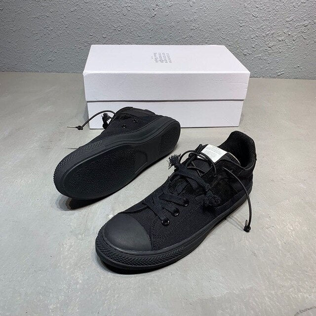 Sureme 2020 New Top Version Maison Margiela Paris Canvas Shoes Men Women Sneakers Vulcanized Patchwork Sneakers Men High/Low