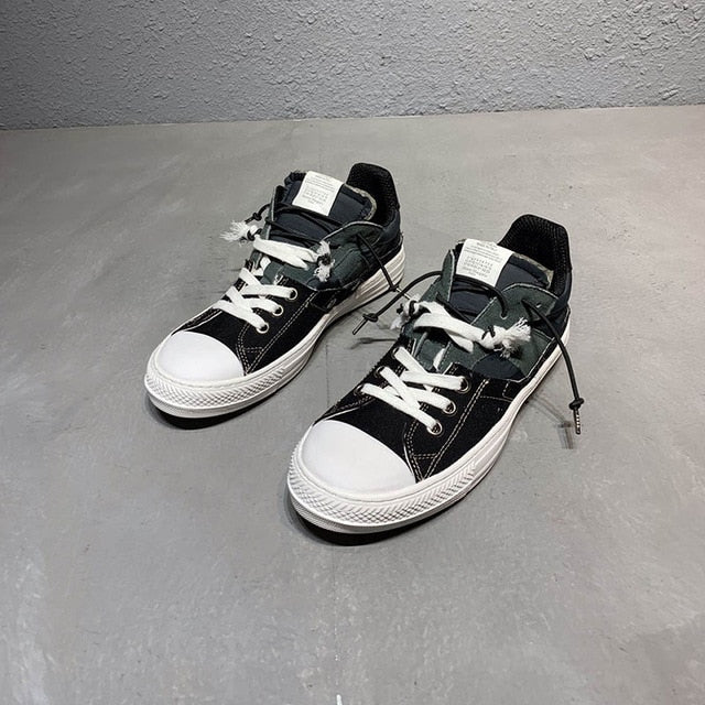 Sureme 2020 New Top Version Maison Margiela Paris Canvas Shoes Men Women Sneakers Vulcanized Patchwork Sneakers Men High/Low