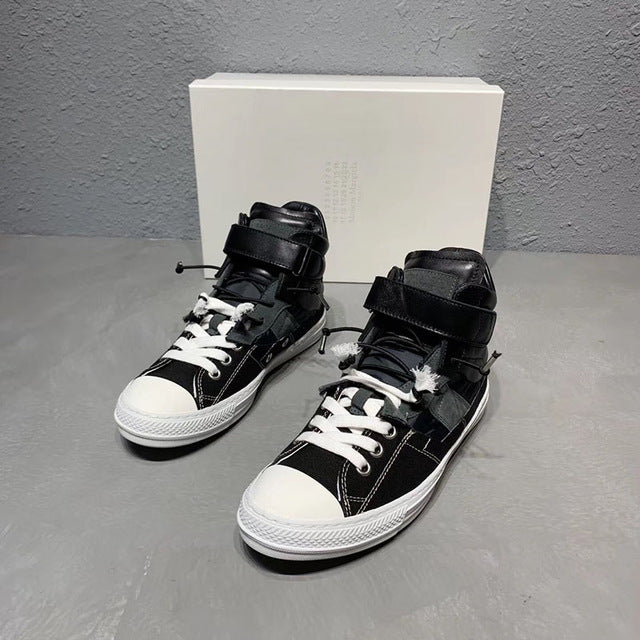 Sureme 2020 New Top Version Maison Margiela Paris Canvas Shoes Men Women Sneakers Vulcanized Patchwork Sneakers Men High/Low