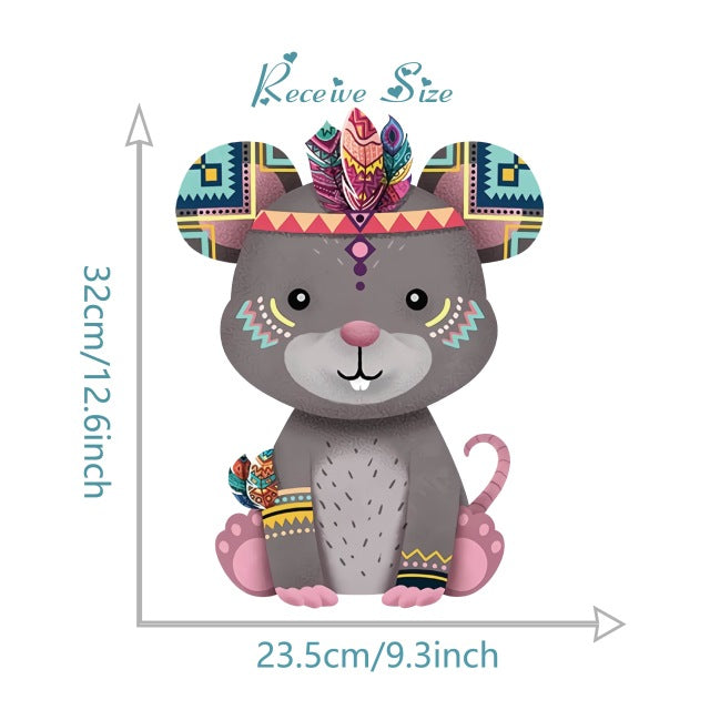 Tribal Woodland Animal Wall Stickers For Kids Rooms Bedroom Habitacion Nursery Home Decor Living Room Decoration Maison Deacls