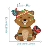 Tribal Woodland Animal Wall Stickers For Kids Rooms Bedroom Habitacion Nursery Home Decor Living Room Decoration Maison Deacls