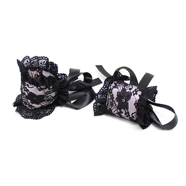 Lace eye mask+handcuffs for sex toys for couple bdsm Handcuffs mask menottes handboeien sex games jeux sexuel couple adult toys