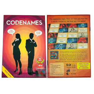 Board Game Codenames 2-8 Players Codename Party Game for Family English Edition Jeux de Societe