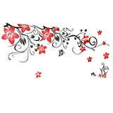 3D Wall Sticker Romantic Flower Sticker Living Room Wall Decals TV Background Decoration Maison Modern Wall Stickers Art Decals