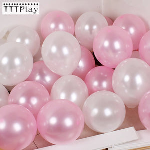 30pcs/lot 10" 1.5g Pearl Pink White Latex Balloons Celebration Wedding Decorations Happy Birthday Party Balloon Mariage Supplies